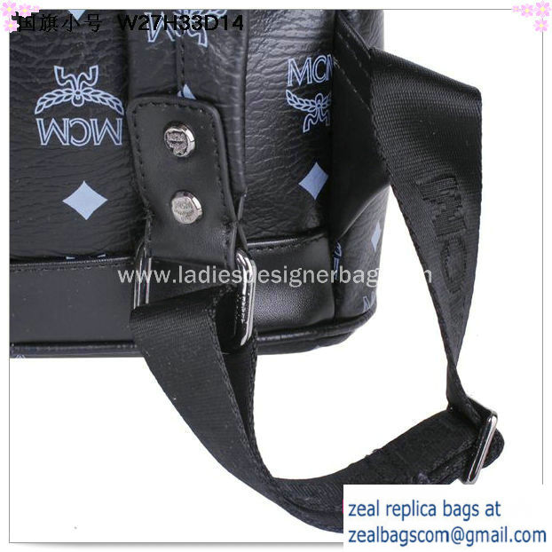 High Quality Replica MCM Small Flag of UK Backpack MC5173S Black - Click Image to Close